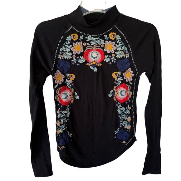 Free People Size S Floral Embroidered top - Picture 1 of 9